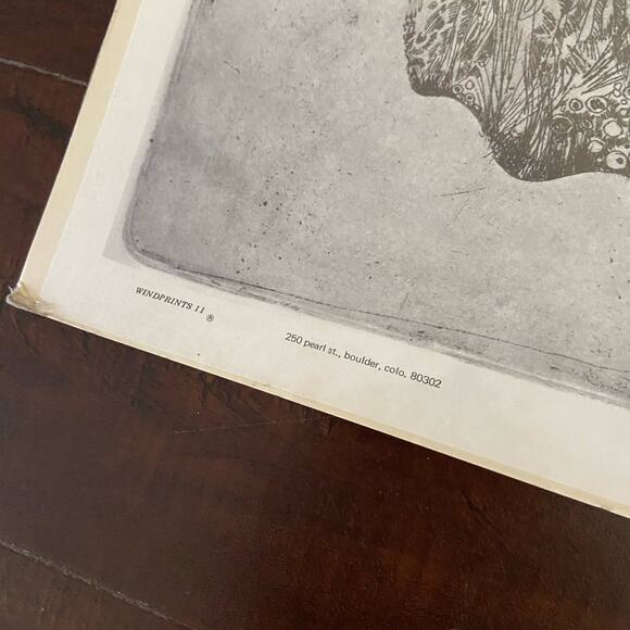 Vintage Windprints 11 C Karvel 1971 Elephant Sketch Print Poster - Picture 3 of 5